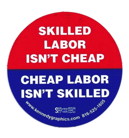 Hard hat sticker-organized labor-the folks who brought you the weekend