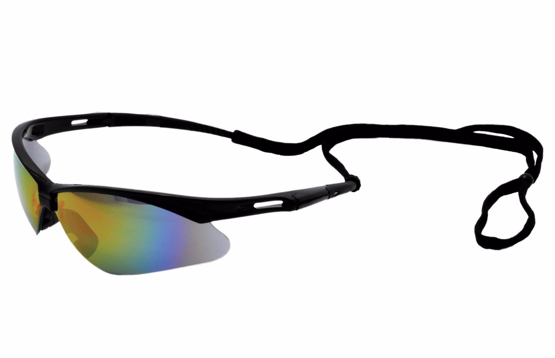 ERB Octane Black Blue Mirror Safety Glasses #15332