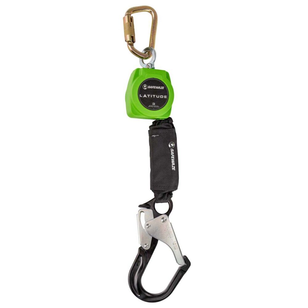 Safewaze 6' Web Retractable With Aluminum Rebar Hook & Steel Carabiner ...