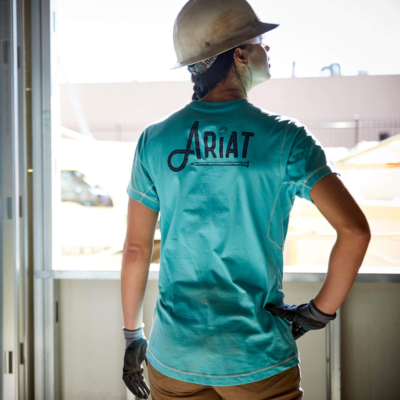 Ariat Rebar Workman Graphic Ariat Logo T-Shirt for Women - HardHatGear