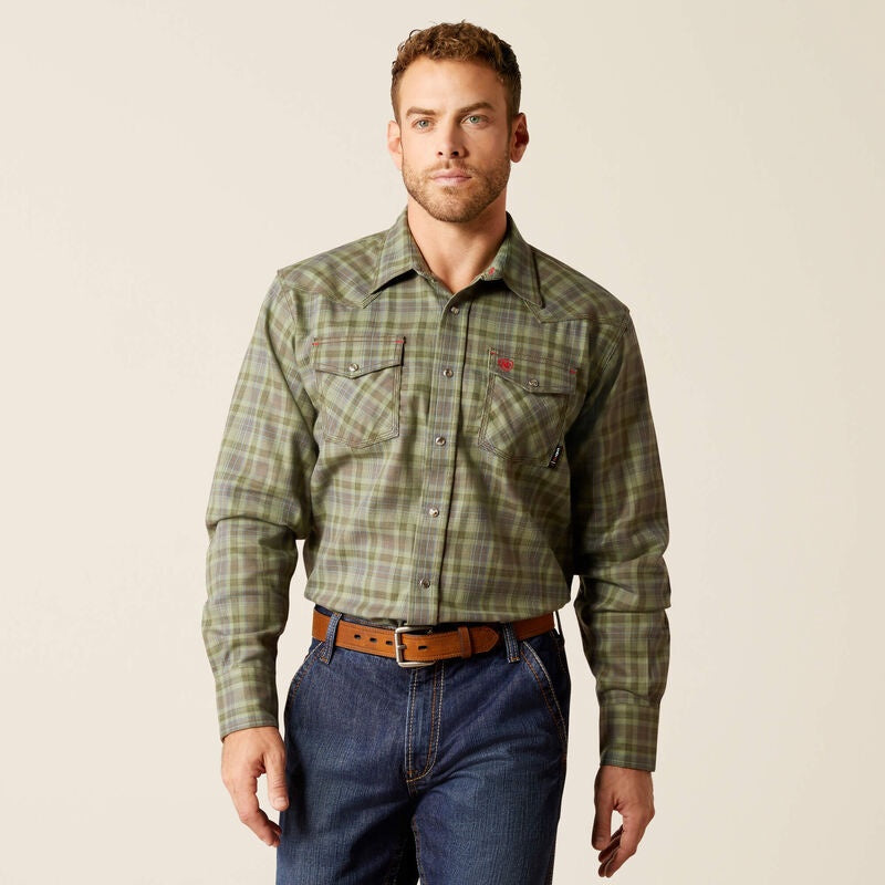 Ariat Mens FR Sawtooth Long Sleeve Work Shirt