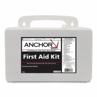25 Person First Aid Kit, Plastic Case, Wall Mount
