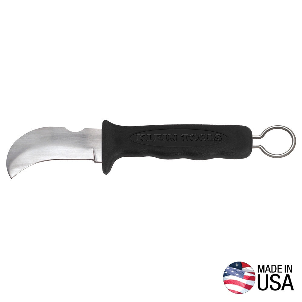 Klein 1570-3 Cable/Linemans Skinning Knife Hook Blade, Notch & Ring