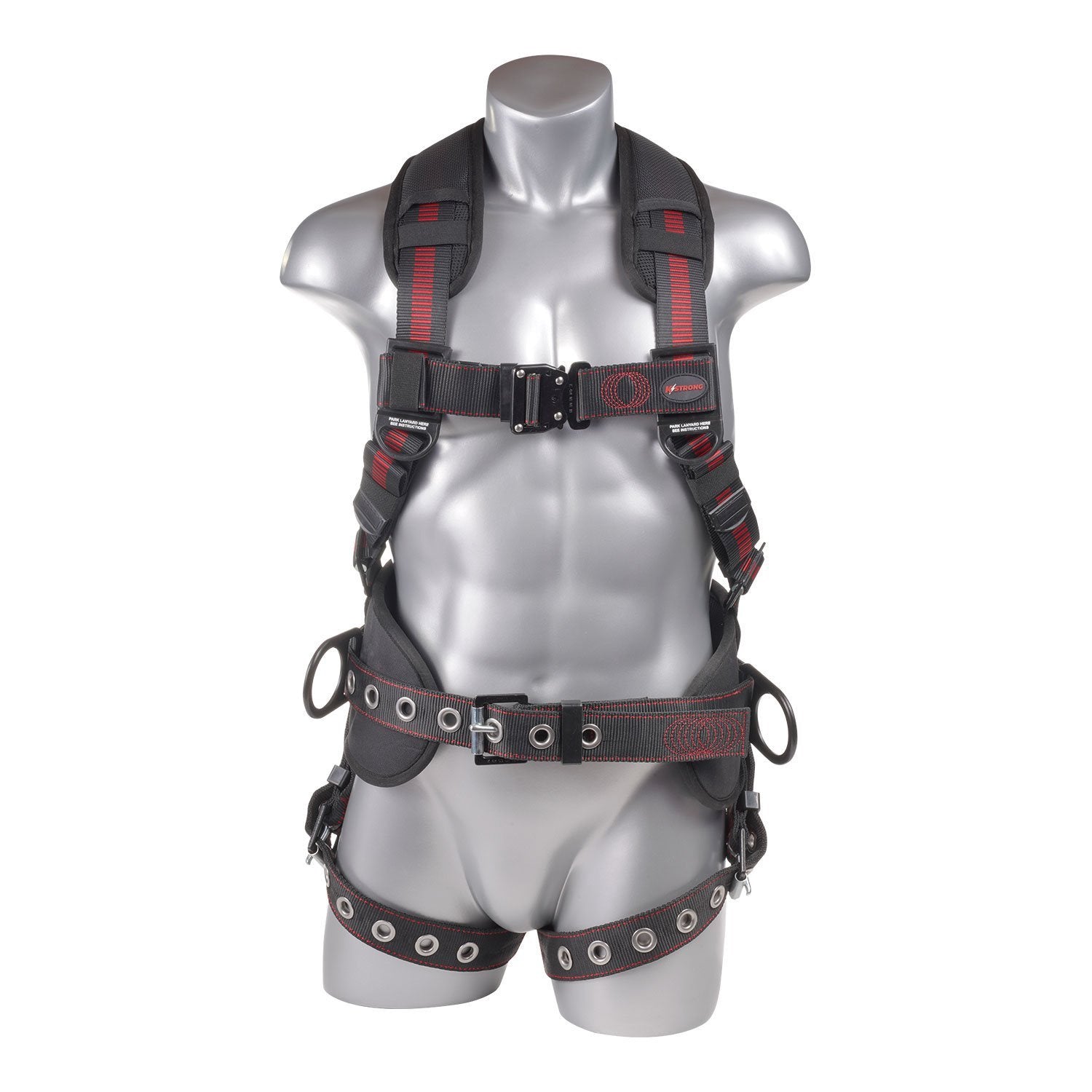 KStrong® Kapture Epic 5-Point Full Body Harness, Padded, 3 D-Rings, QC Chest, TB Legs (ANSI)