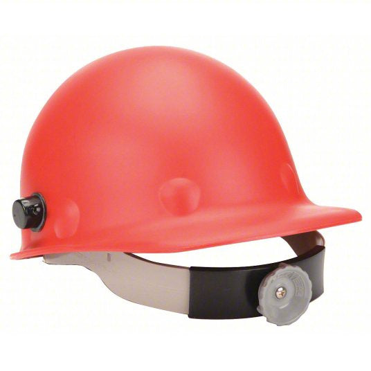 Fibre Metal Roughneck® P2 Hard Cap, 8-point Ratchet, Quick-Lok® Block and 3R Ratchet Headband, P2A, Red