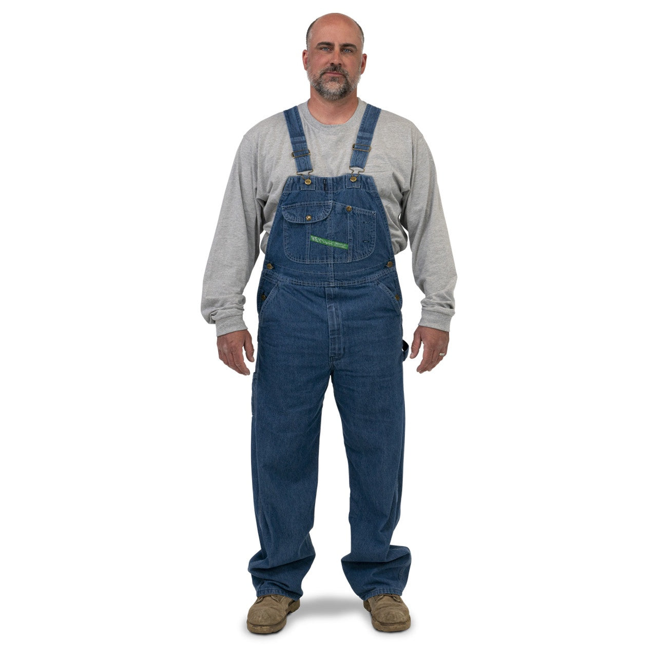 Key Denim Bib Overall - Enzyme Washed #272.42