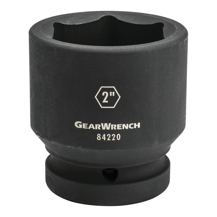 GearWrench Impact Socket, 1 in Drive Size, 2-7/8 in Opening Size, 6-point, Standard Length