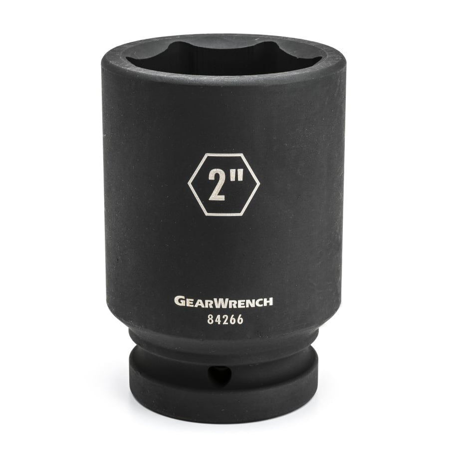 Gearwrench Impact Socket, 1 in Drive Size, 2-5/16 in Opening Size, 6-point, Deep Length