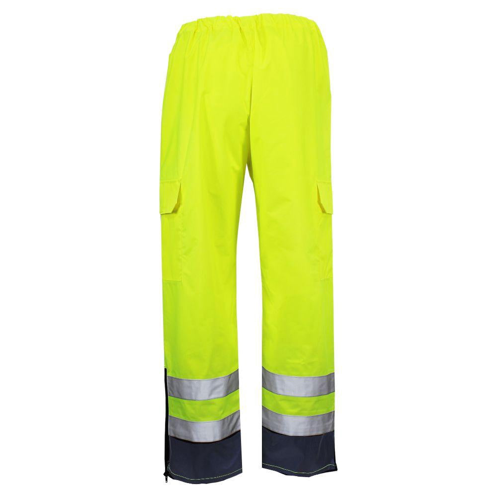 GSS Class E Premium Waterproof Rain Pants Hi-Viz Lime w/ Black Bottom #6803