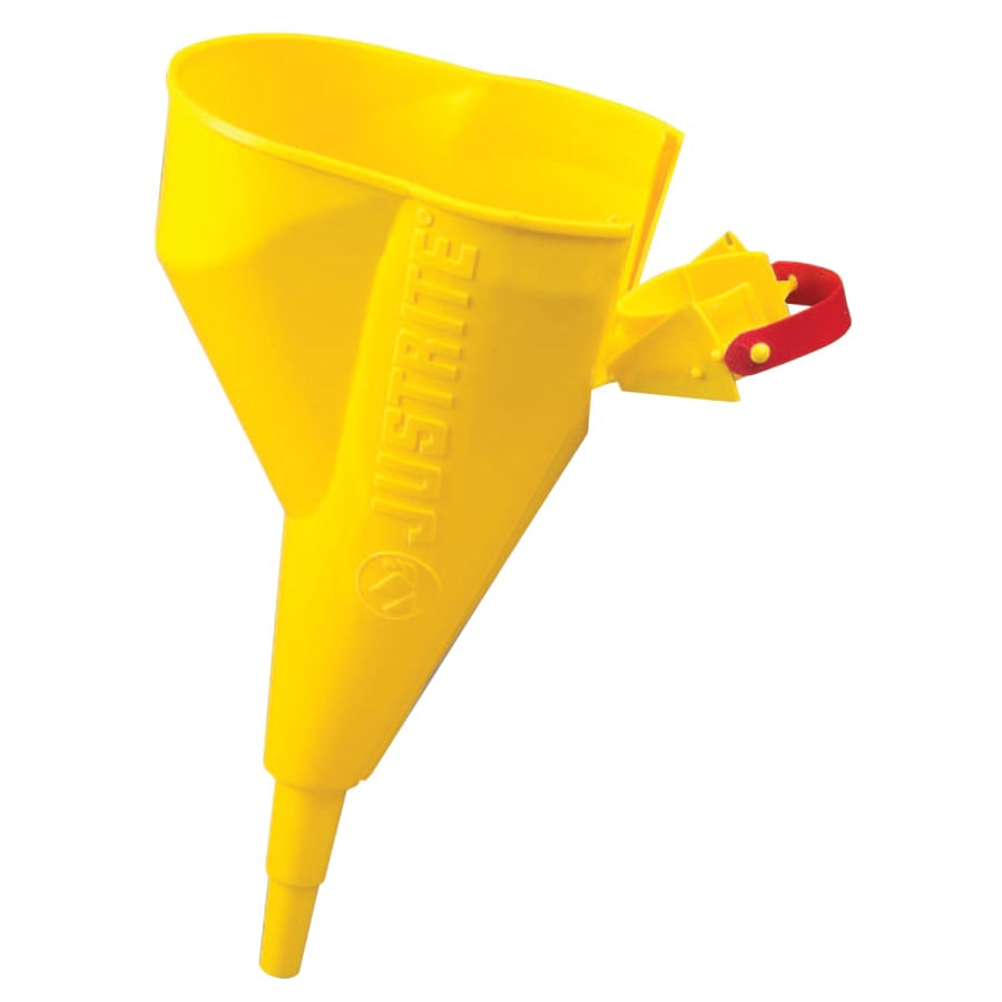 Justrite Funnel Attachment for Type I Steel Safety Can, Funnel, Yellow, Polyethylene, Slip-On