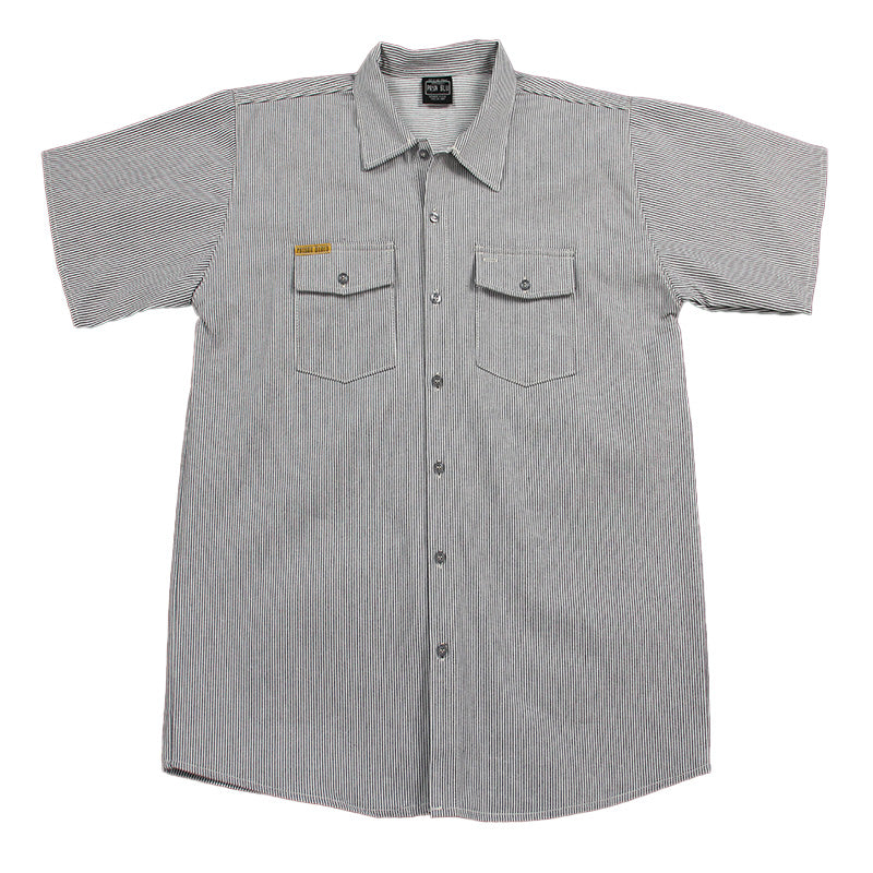 Prison Blues Short Sleeve Charcoal Work Shirt #4471111 4X-Large