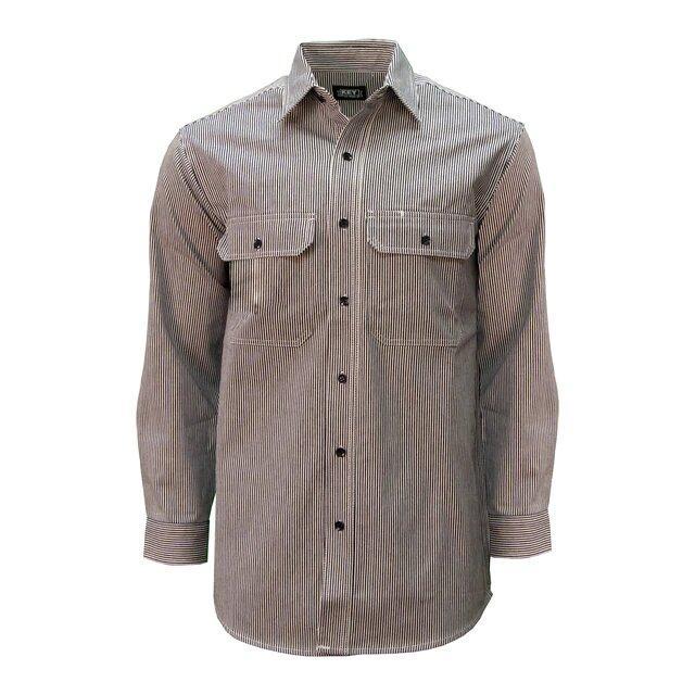 Key Hickory Ironworker Pinstripe Denim Shirt #575.47