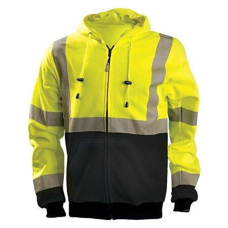 Occunomix Black Bottom X Back Hoodie w/Zipper Lime
