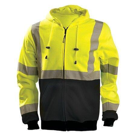 Occunomix Black Bottom X Back Hoodie w/Zipper Lime