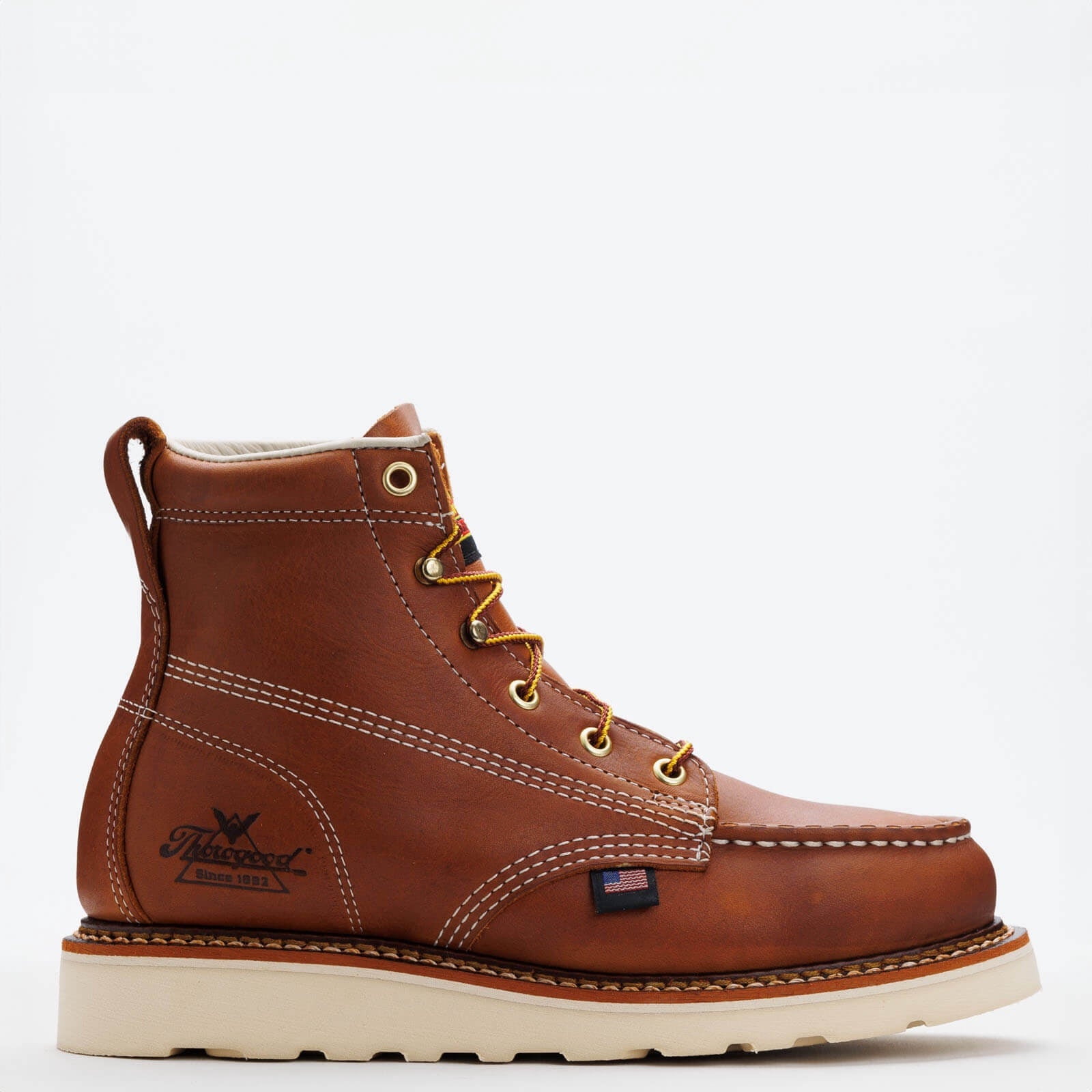 Thorogood Women’s American Heritage – 6″ Tobacco Moc Soft Toe – MAXWear Wedge #514-4200
