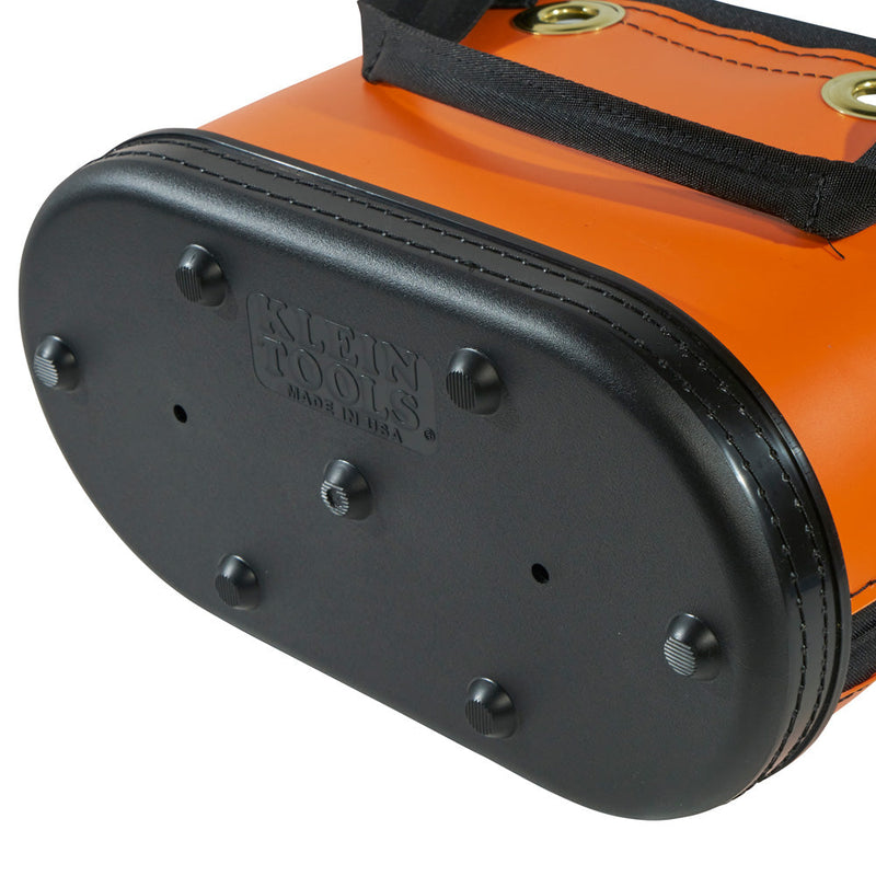 Klein Hard-Body Bucket, 15-Pocket Oval Bucket, Orange/Black - 5144HBS - HardHatGear