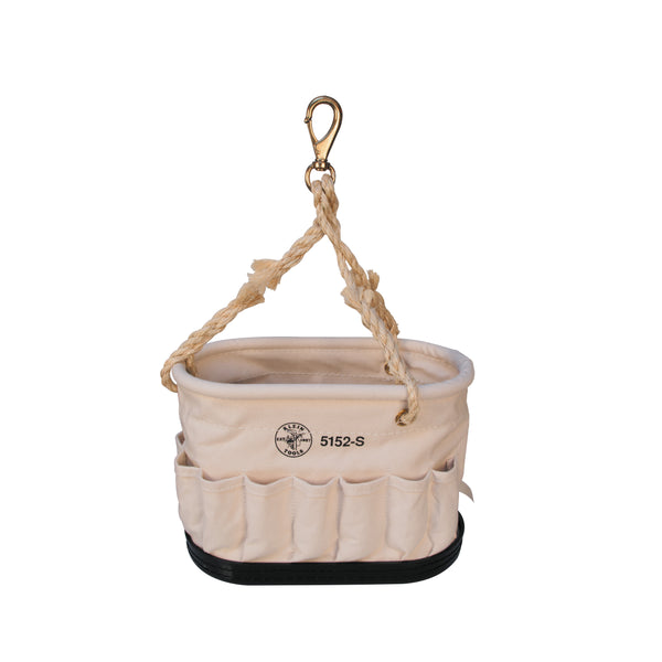 Klein  Canvas Bucket, 41-Pocket Oval Bucket with Swivel Snap - HardHatGear