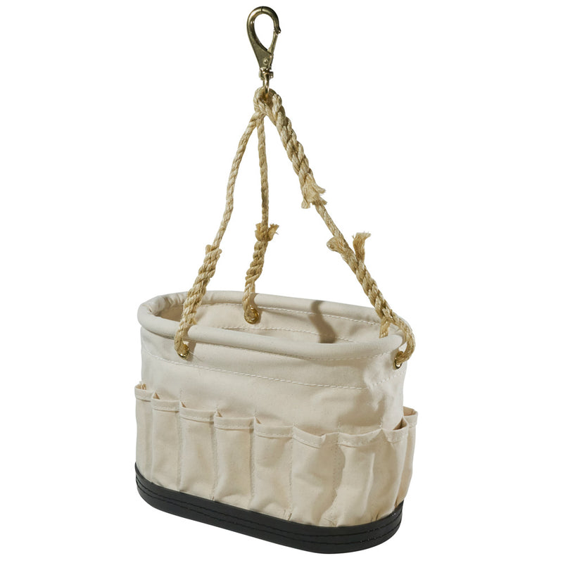 Klein  Canvas Bucket, 41-Pocket Oval Bucket with Swivel Snap - HardHatGear