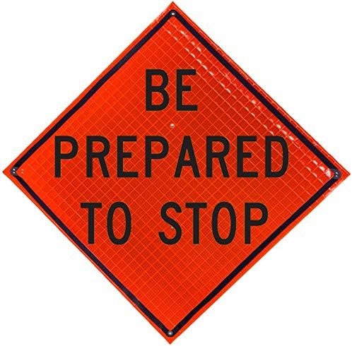 Dicke 48" Superbright Reflective Safety Road Roll-Up Sign