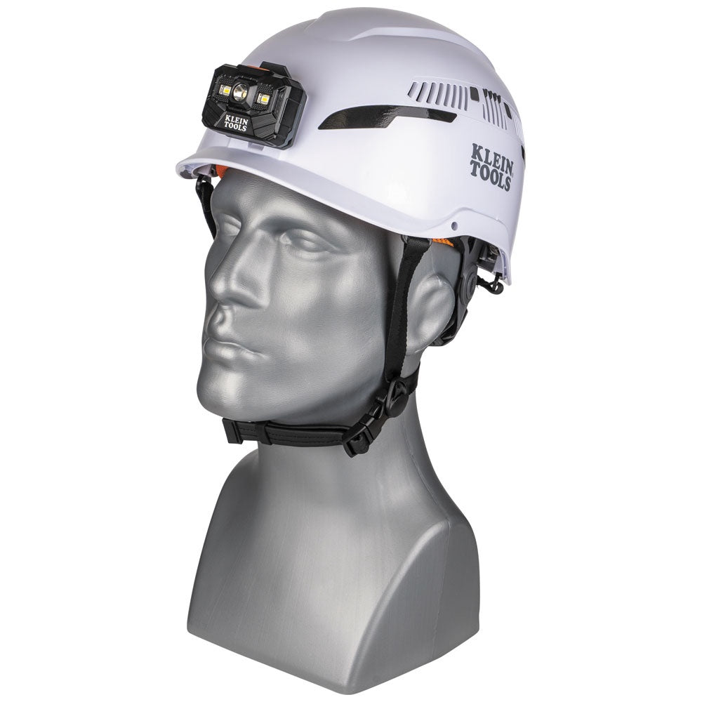 Klein Safety Helmet, Type-2, Vented Class C, with Rechargeable Headlamp