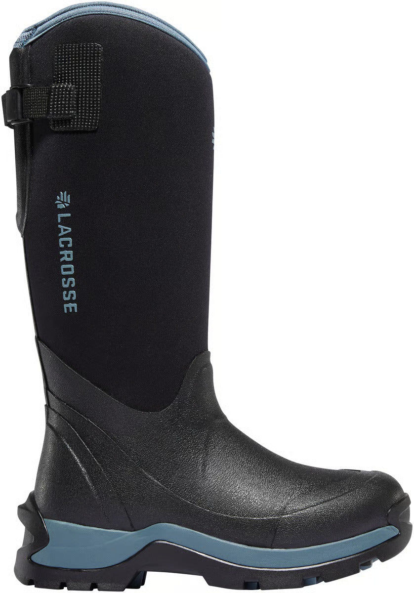 LaCrosse Womens Alpha Thermal Boots Black/Cerulean 7MM 644105