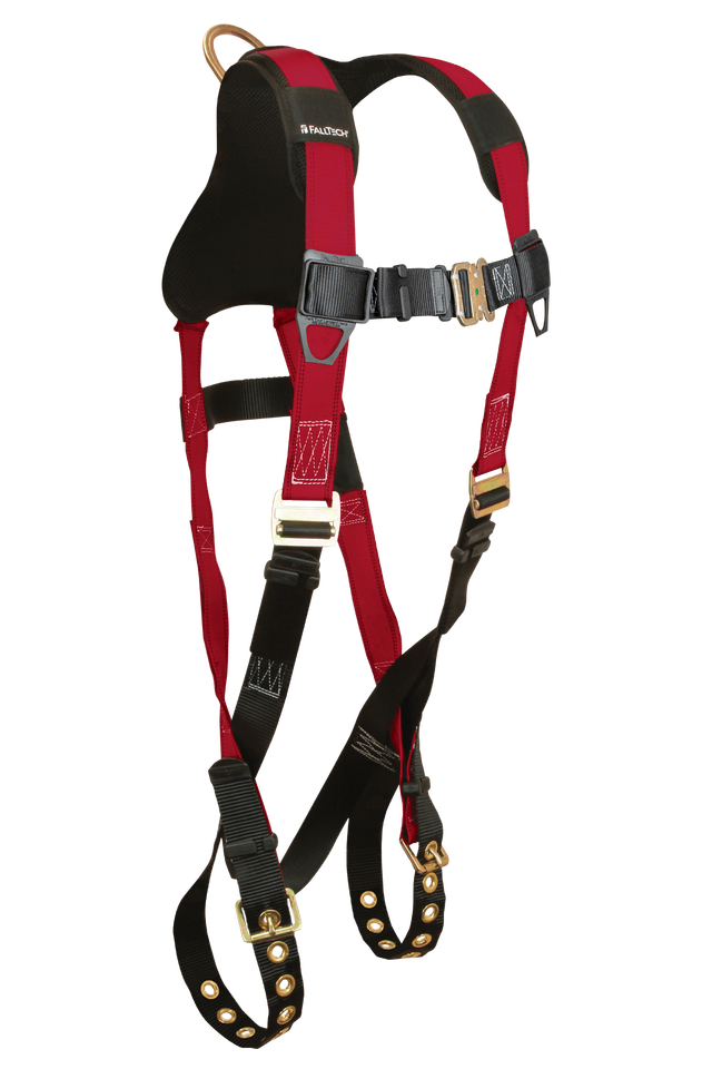 Falltech Tradesman® Plus 1D Standard Non-belted Full Body Harness, Tongue Buckle Leg Adjustment #7008B