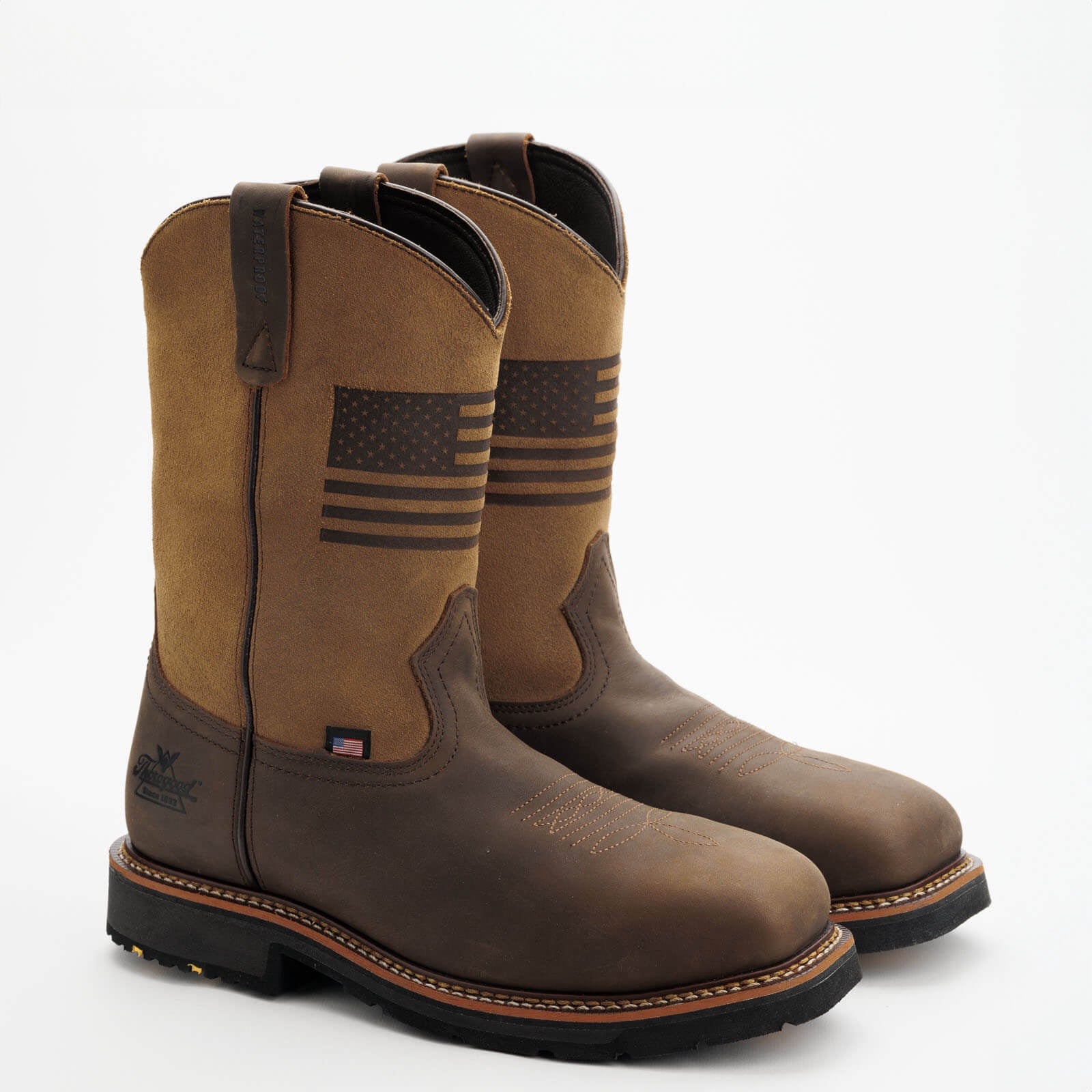 Thorogood Western Work – Waterproof Crazy Horse/Tan – 11″ Safety Toe #