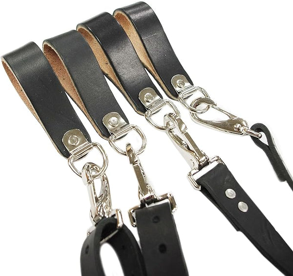 Heavy Duty Leather Suspender D-Ring Loops (Pack of 4) - Rudedog USA #420 - HardHatGear