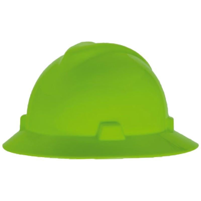 MSA V-Gard Full Brim Hard Hats With Fas-Trac III Suspension