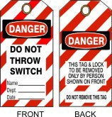 Lock Out Tags/DO NOT OPERATE