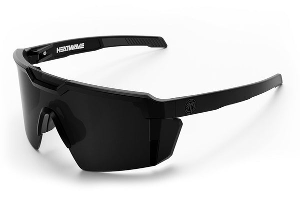 Heat Wave Future Tech Sunglasses: Black Frame/Black Lens Z87+ - HardHatGear
