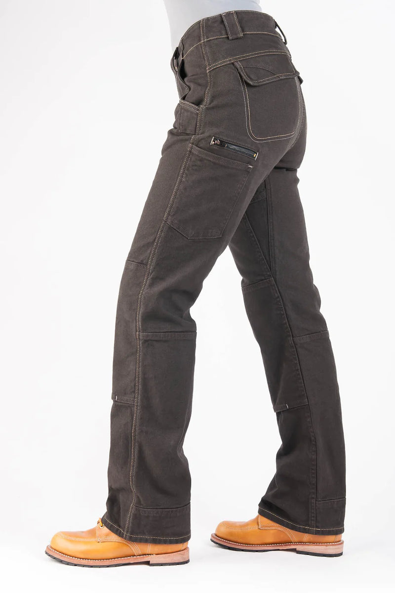 Dovetail Women's Day Construct Brown Canvas Work Pants - HardHatGear