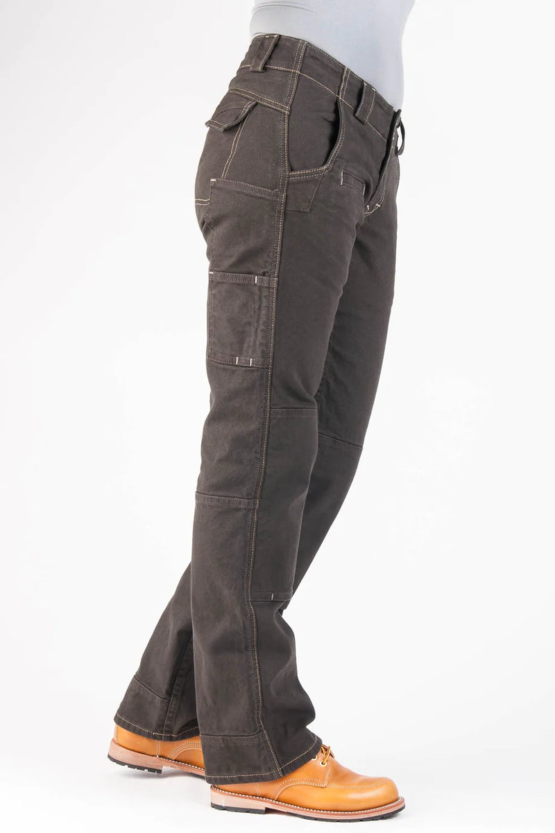 Dovetail Women's Day Construct Brown Canvas Work Pants - HardHatGear