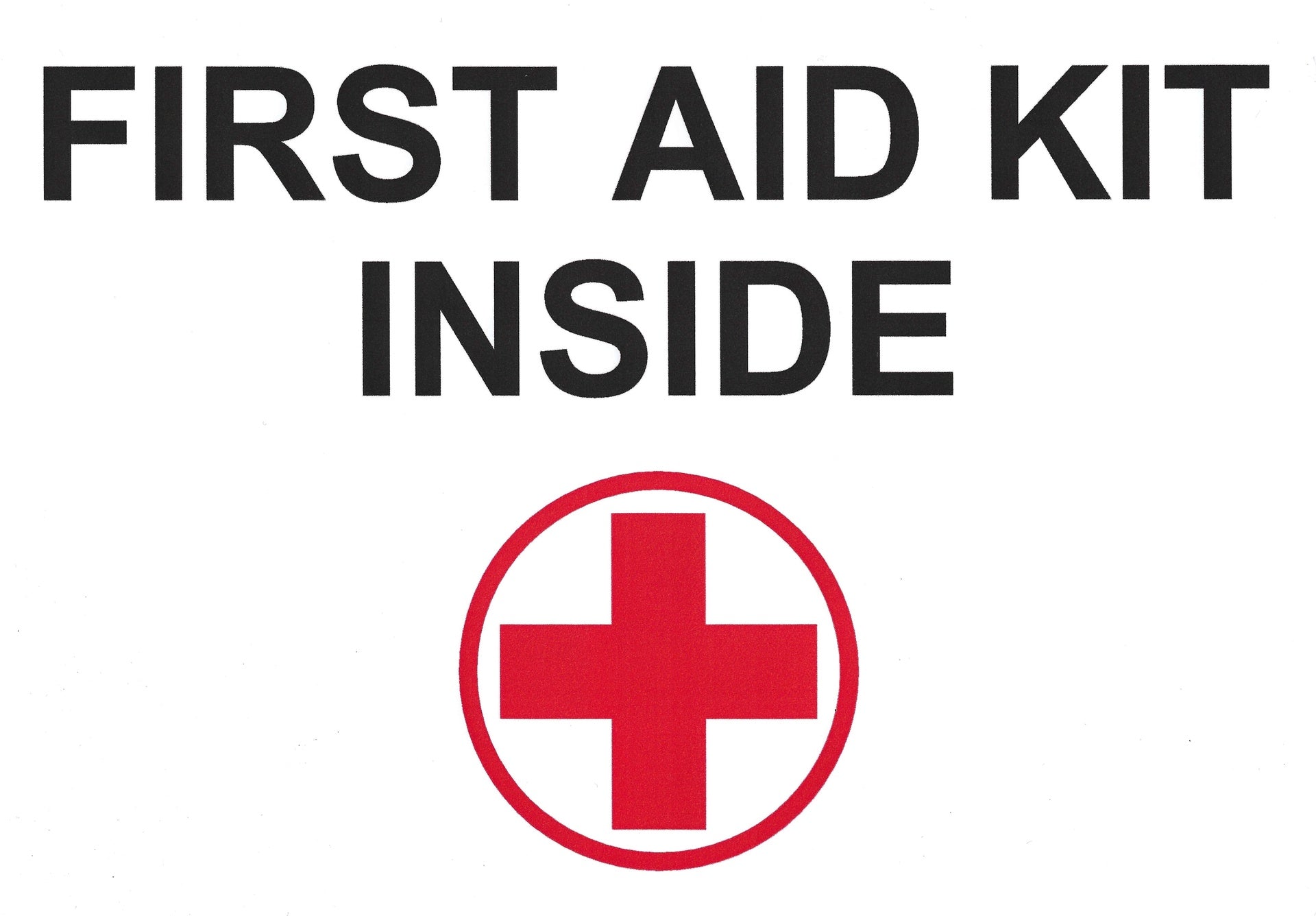 FIRST AID KIT INSIDE WITH PICTO OF RED CROSS SYMBOL - 10X14--#G-280024