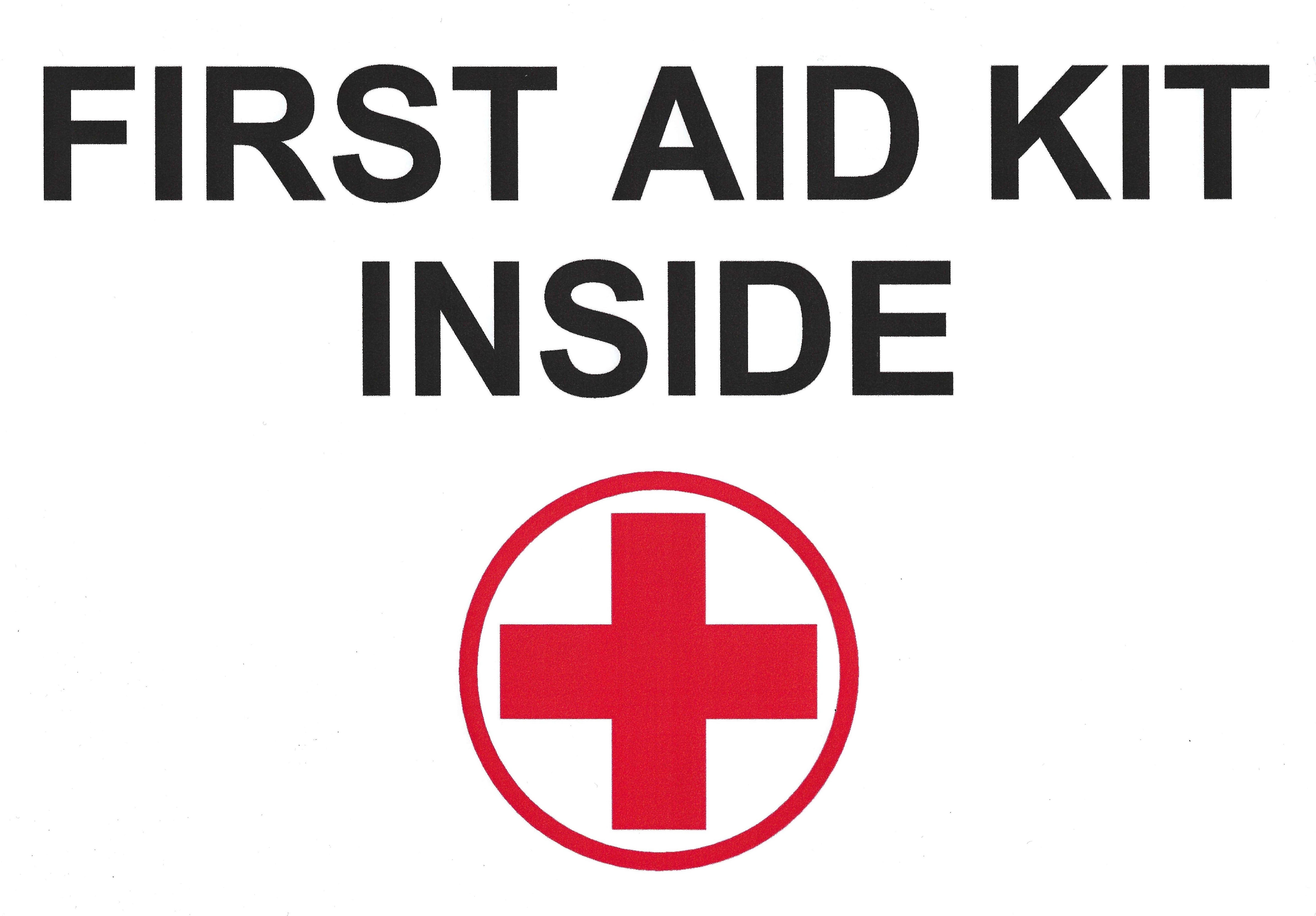 FIRST AID KIT INSIDE WITH PICTO OF RED CROSS SYMBOL - 10X14--#G-280024