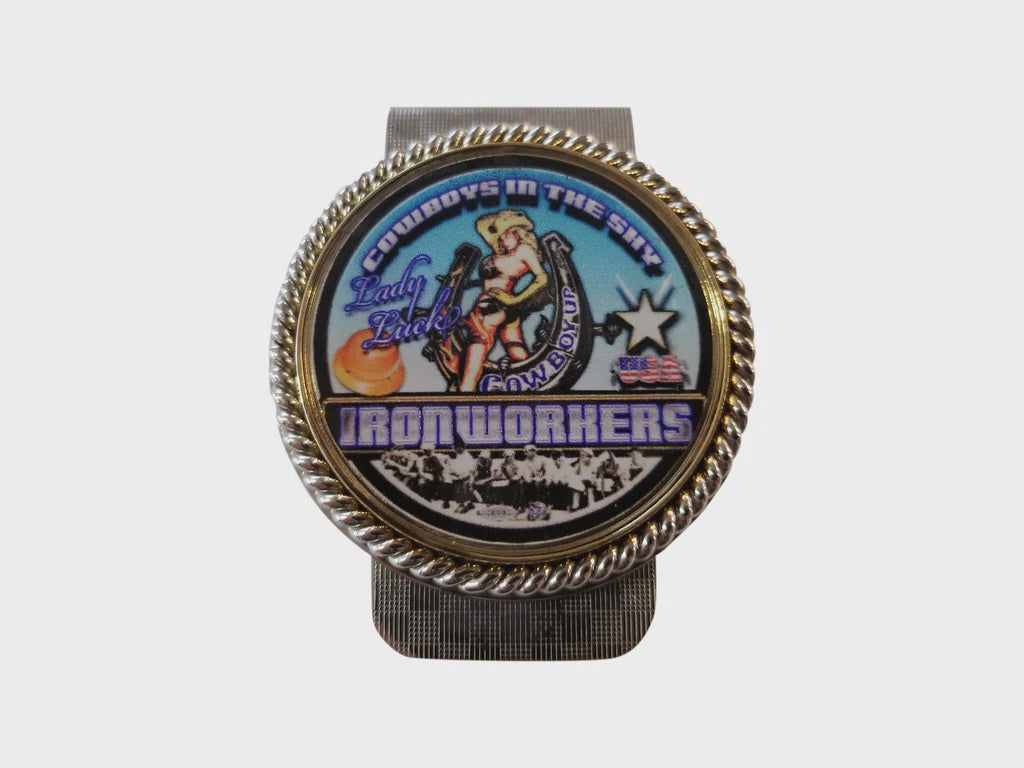 Ironworkers Lady Luck Money Clip #BW-MC-LL