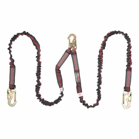 KStrong® 6 ft. Twin leg 100% tieoff Internal design shock absorbing lanyard with snap
