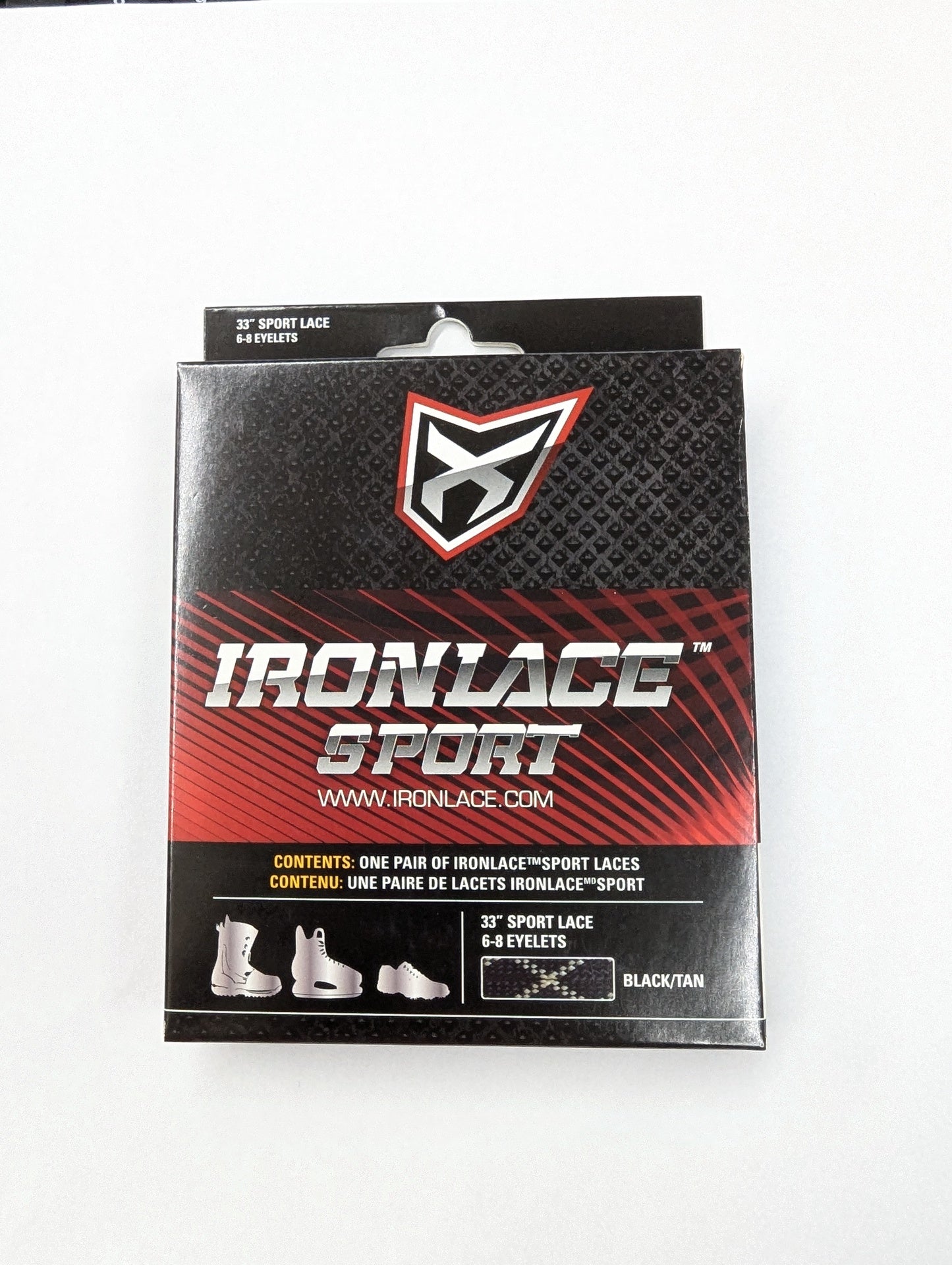 Ironlace Sport Laces-Black/Tan