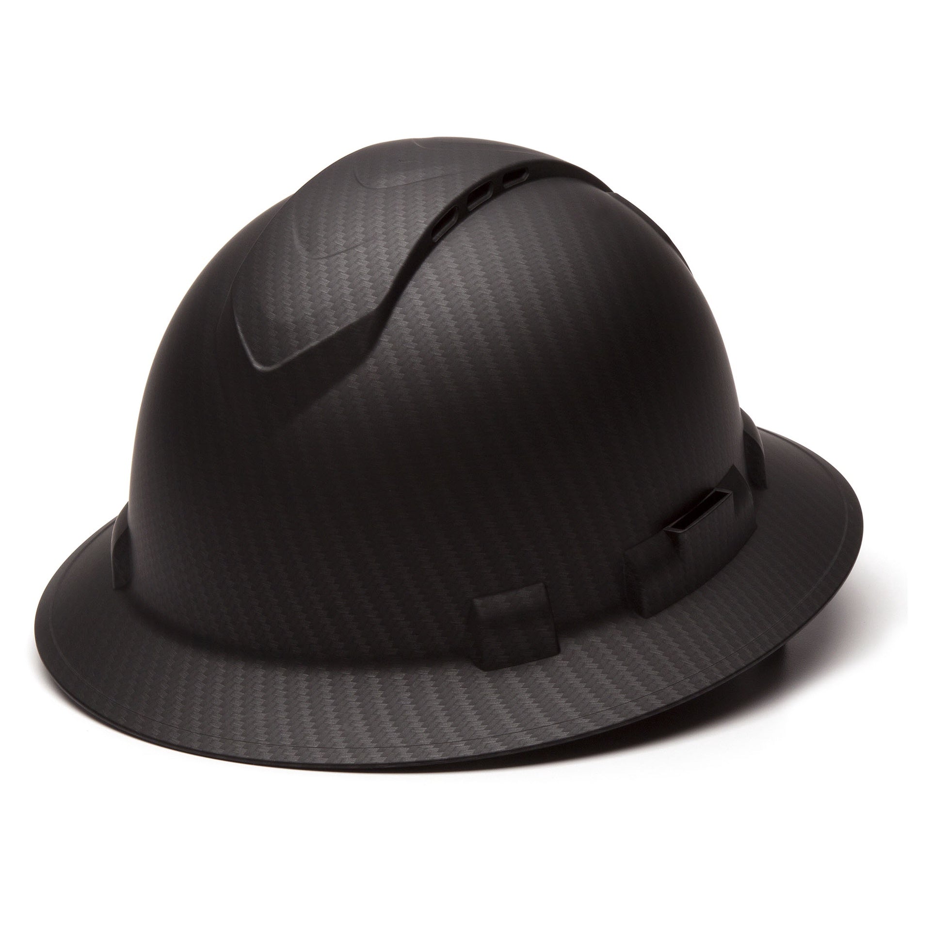 Pyramex Graphite Pattern Full Brim Vented Ratchet Hardhat, Black #HP54117V