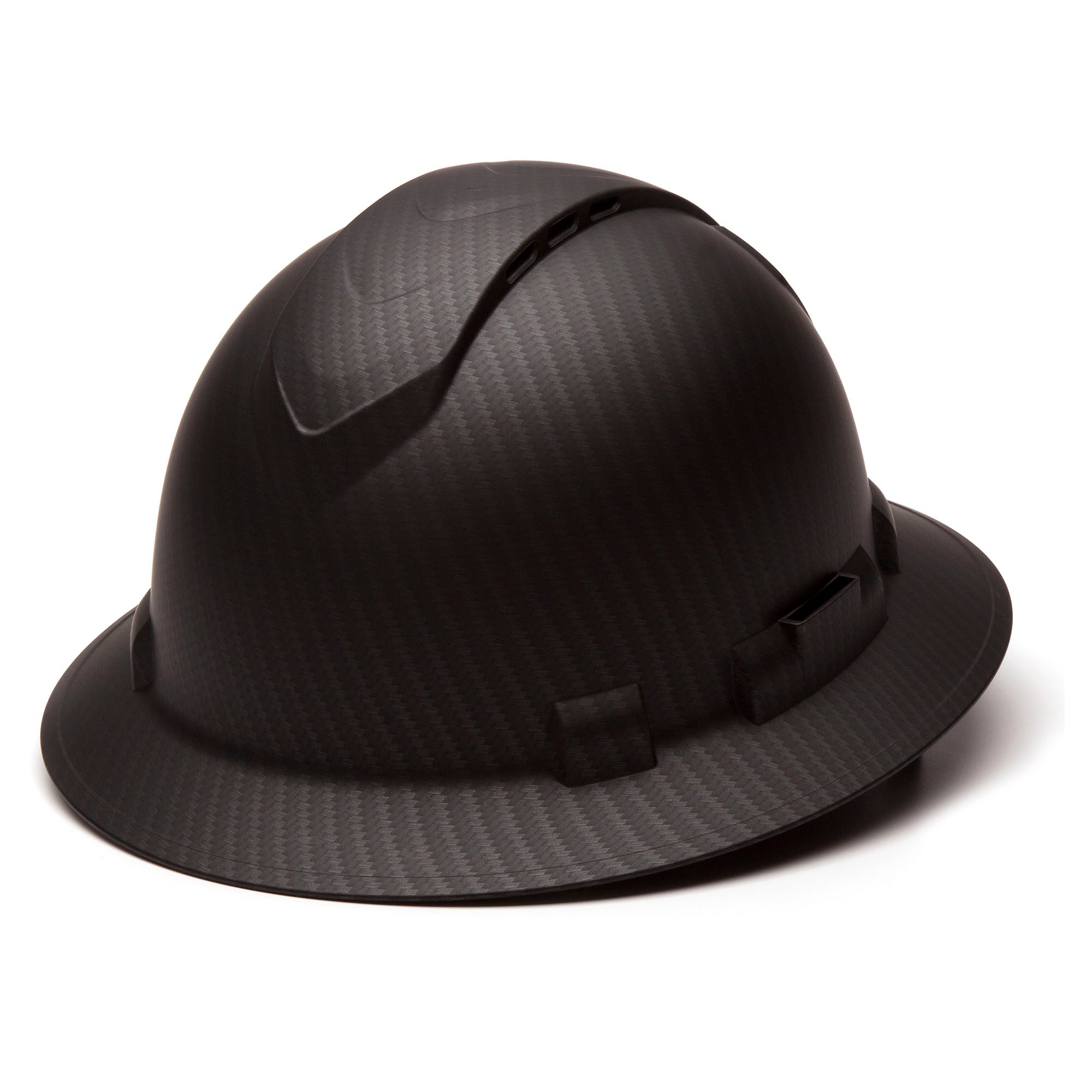 Pyramex Graphite Pattern Full Brim Vented Ratchet Hardhat, Black #HP54117V