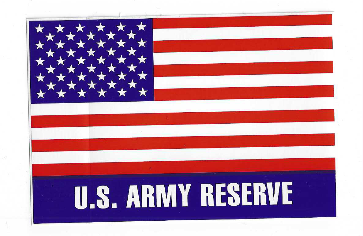 U.S. Army Reserve Large American Flag Sticker #FF5