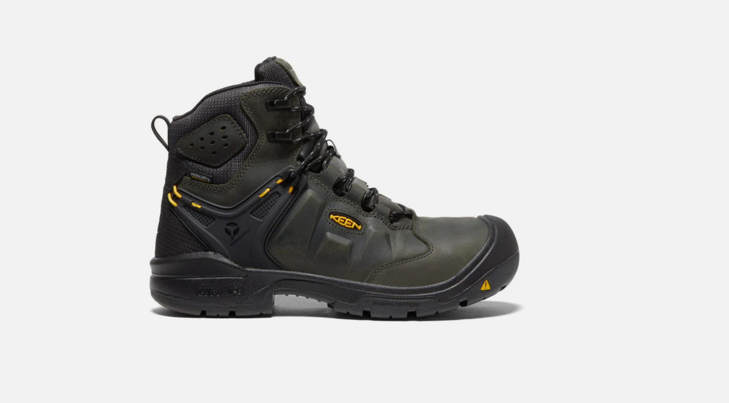 Keen Men's Dover 6" Waterproof (Carbon-Fiber Toe)--Magnet/Black--#1021469