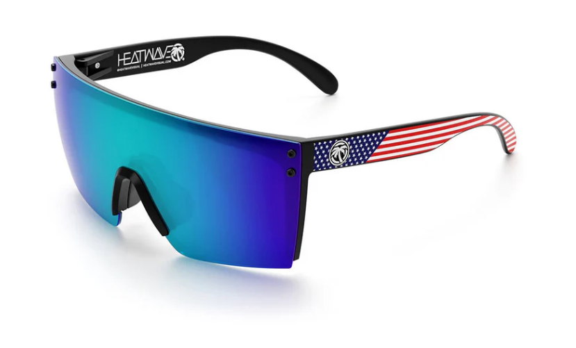 Heat Wave Lazer Face Sunglasses: Stars & Stripes USA Z87+