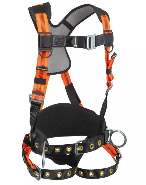 Safewaze V-Line Construction Harness: 3D, QC Chest, TB Legs