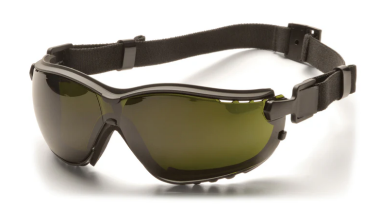 Pyramex V2G 5.0 IR Filter H2X Anti-Fog Lens with Black Strap #GB1850SFT