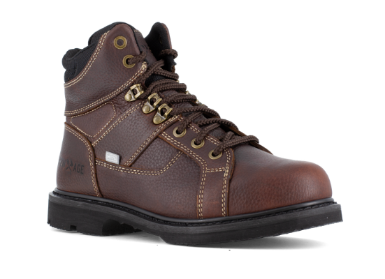 IronAge Groundbreaker Men's Dark Brown 6" Work Boot with CushGuard™ Internal Met Guard - IA5021