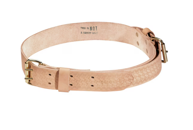 Klein Tool Belt, Ironworkers Heavy-Duty Tie-Wire Belt, Leather #5420L