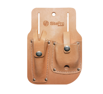 Site Pro Leather Gammon Reel and Plumb Bob Sheath