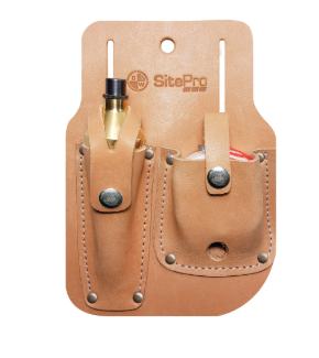 Site Pro Leather Gammon Reel and Plumb Bob Sheath