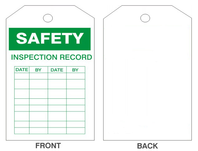 Safety Inspection Record Tag